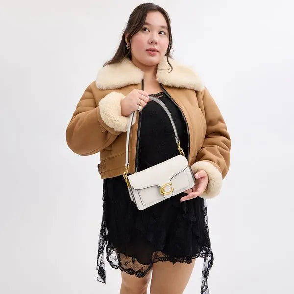 Tabby Shoulder Bag 20 leather Chalk - Image 5