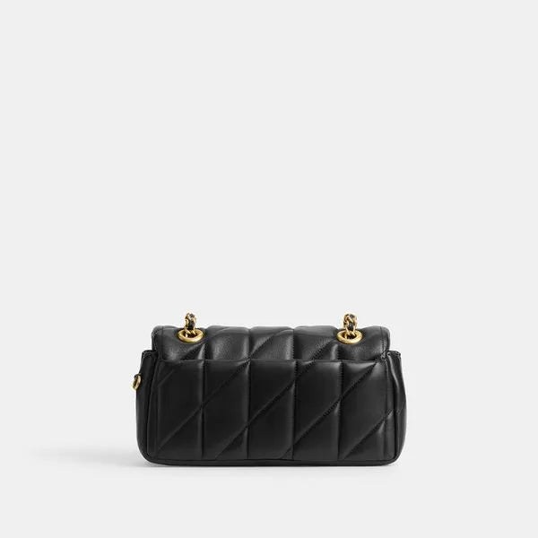 Tabby Shoulder Bag 20 With Quilting leather Black Gold - Image 3