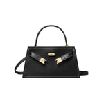 Tory Burch Lee Radziwill Petite Leather Top Handle Bag Black