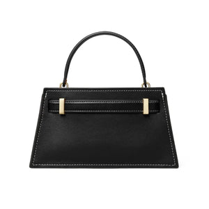 Tory Burch Lee Radziwill Petite Leather Top Handle Bag Black - Image 2