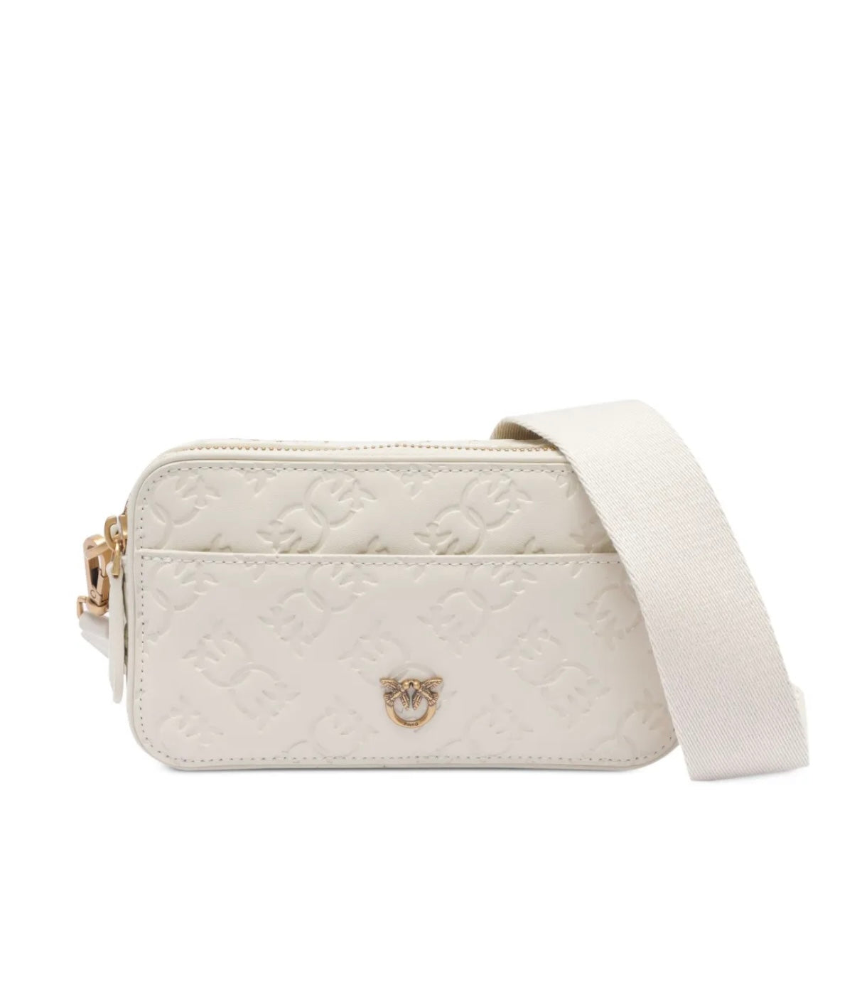 white Pinko Logo-Embossed Mini Camera Bag