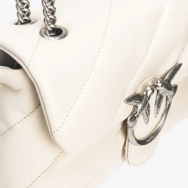 Mini Love Bag Puff Maxi Quilt WHITE+WHITE-OLD SILVER - Image 7