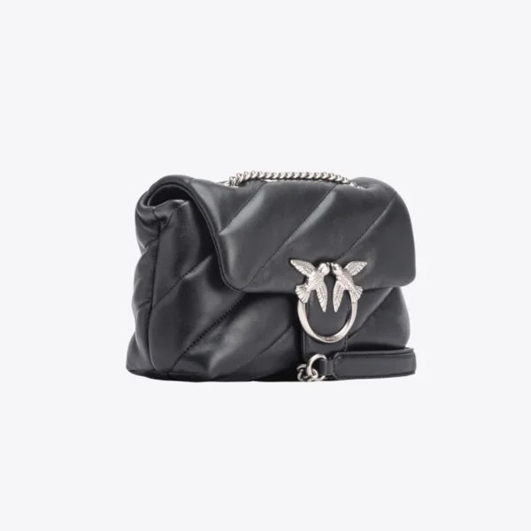 Mini Love Bag Puff Maxi Quilt BLACK-OLD SILVER - Image 3