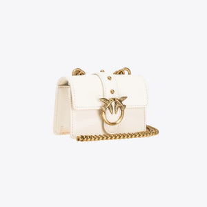 Micro Love Bag One Simply WHITE WHITE-ANTIQUE GOLD - Image 3