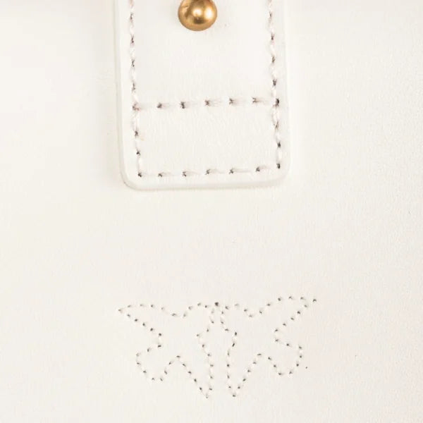 Micro Love Bag One Simply WHITE WHITE-ANTIQUE GOLD - Image 5