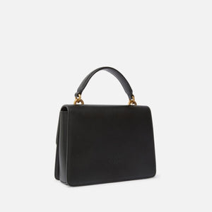 Mini Love Bag One Top Handle Light Simply BLACK-ANTIQUE GOLD - Image 2