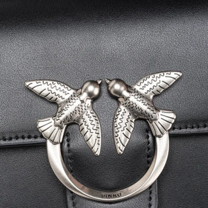Mini Love Bag One Simply BLACK-ANTIQUE SILVER - Image 4