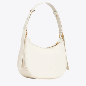 Mini Love Bag Half Moon Simply WHITE WHITE-ANTIQUE GOLD - Image 3
