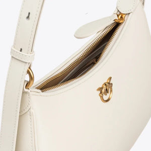 Mini Love Bag Half Moon Simply WHITE WHITE-ANTIQUE GOLD - Image 7