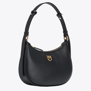 Mini Love Bag Half Moon Simply BLACK-ANTIQUE GOLD - Image 4