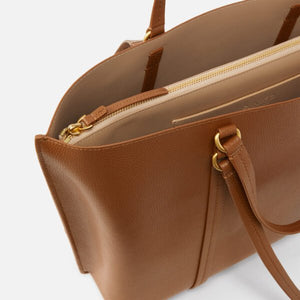 Pinko Large tumbled leather Shopper Bag Brown - Image 4