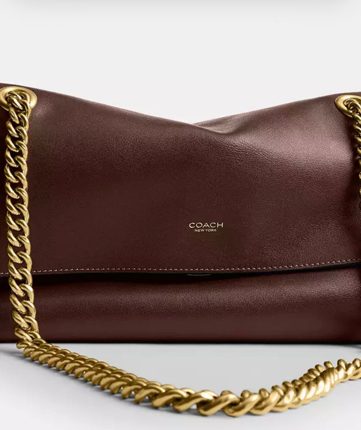 Coach Chelsea Shoulder Bag 30 with Chain in dark brown