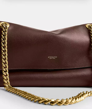 Coach Chelsea Shoulder Bag 30 with Chain in dark brown