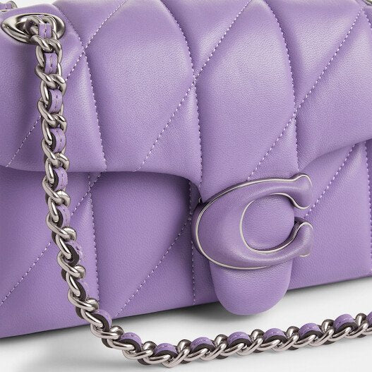 Tabby Shoulder Bag 20 With Quilting leather Purple - Image 4