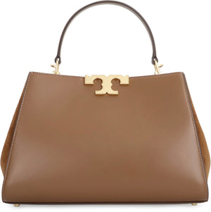 Tory Burch Eleanor Pebbled Stachel Bag Saddle Brown - Image 3