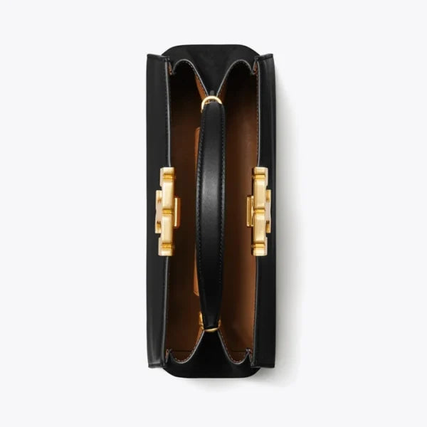 Tory Burch Eleanor Pebbled Stachel Bag Black - Image 6