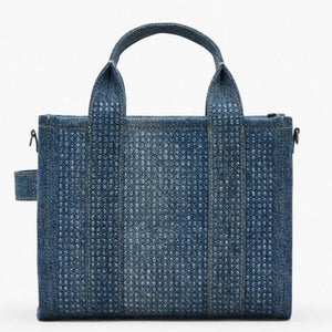 Marc Jacobs The Crystal Canvas Small Tote Bag crystal Denim - Image 3