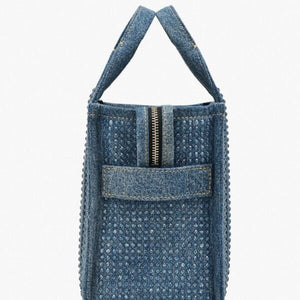 Marc Jacobs The Crystal Canvas Small Tote Bag crystal Denim - Image 5
