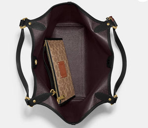 Coach Day Tote Bag Leather Black