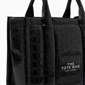 MARC JACOBS The Mini Tote Bag in Croc-embossed Leather - Black - Image 2