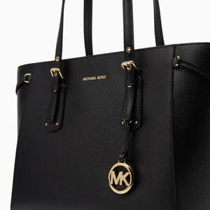 MICHAEL KORS Voyager Medium Tote Bag in Leather Black - Image 5