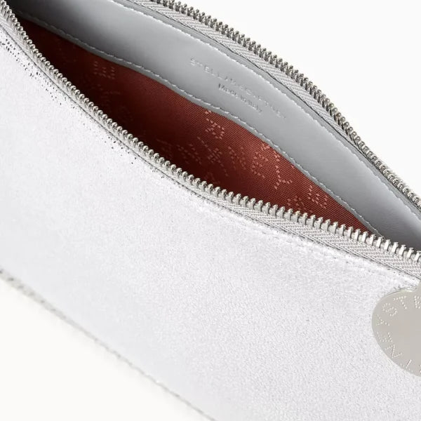 STELLA MCCARTNEY Falabella Pochette in Faux Shaggy Deer Grey - Image 4