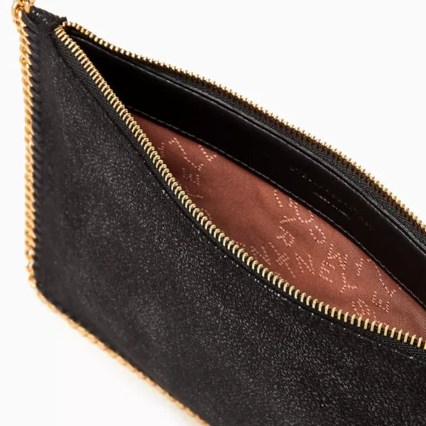 STELLA MCCARTNEY Falabella Pochette in Shaggy Deer Black - Image 4