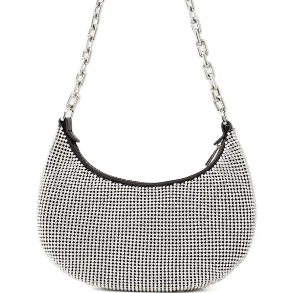MARC JACOBS The Curve Leather Shoulder Bag - Silver - Image 3