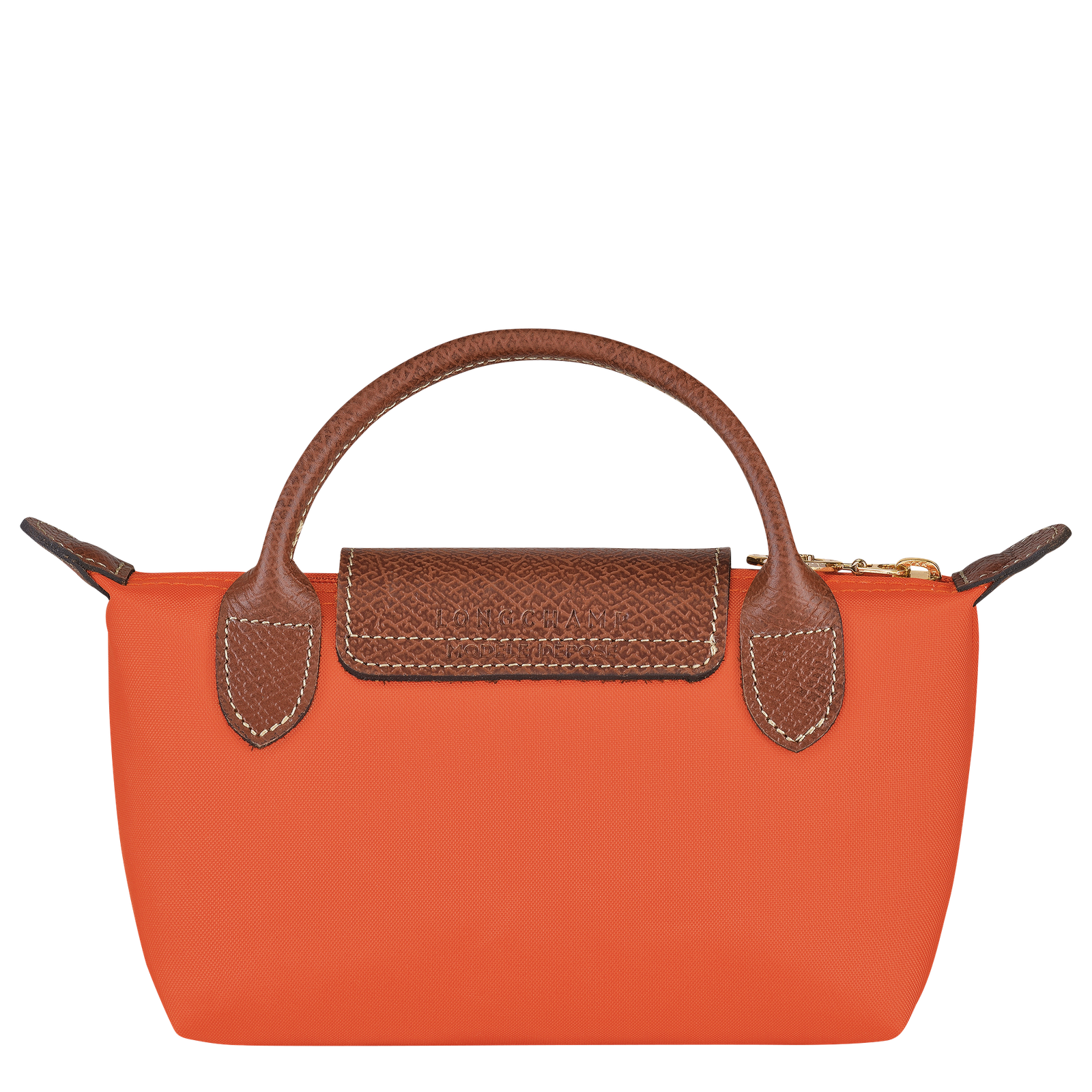 Le Pliage Original Pouch with handle Orange - Image 4