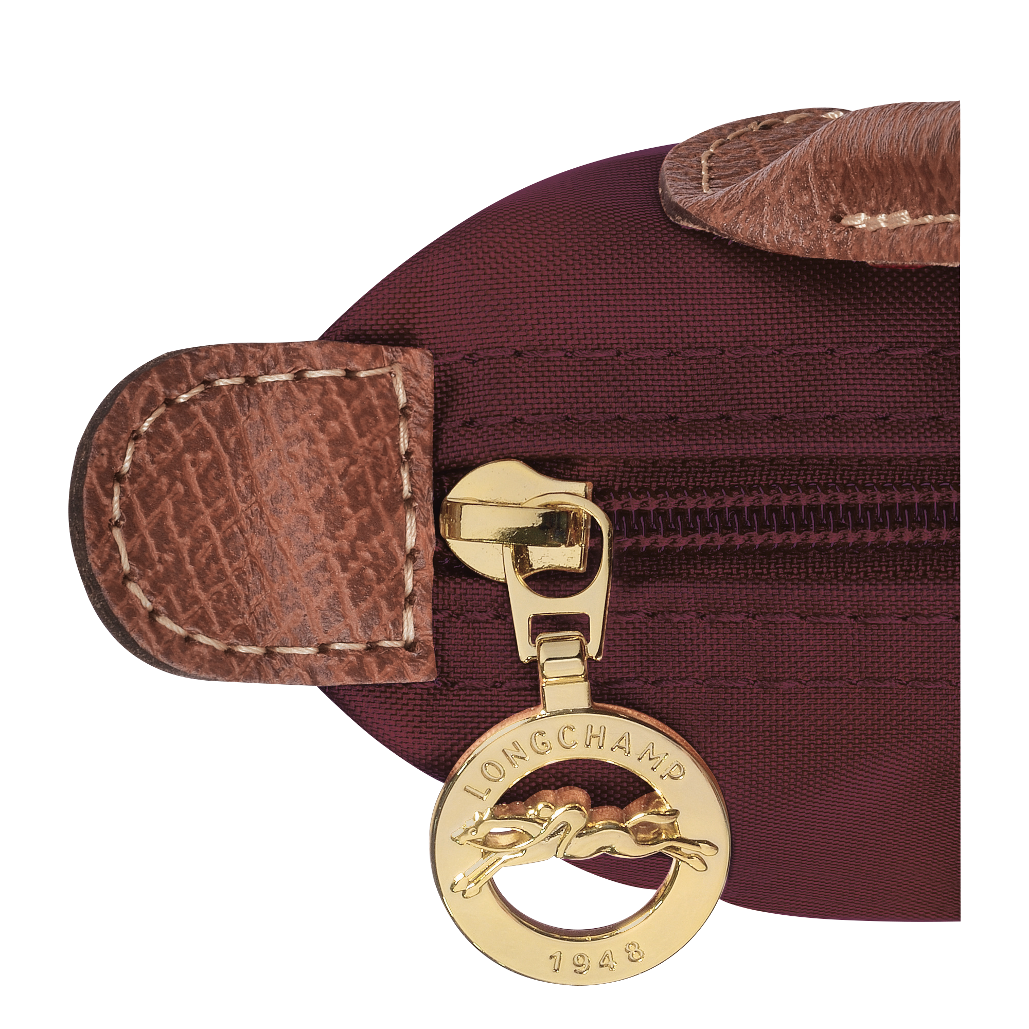 Le Pliage Original Pouch with handle Burgundy - Image 6