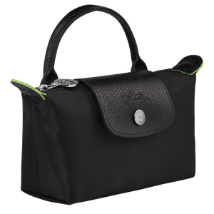Le Pliage Green Pouch with handle Black - Image 3