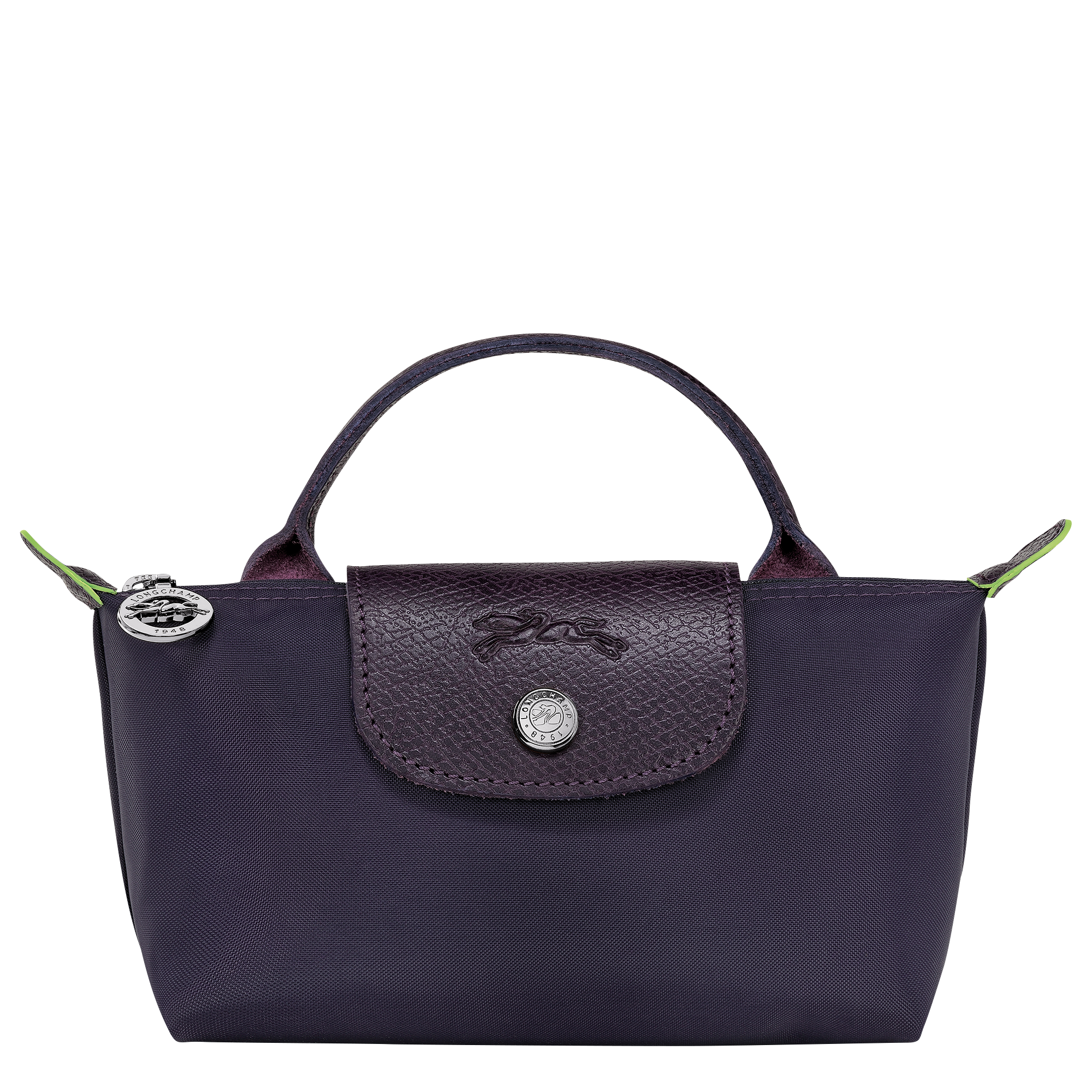 Le Pliage Green Pouch with handle Bilberry