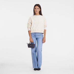 Le Pliage Green Pouch with handle Bilberry - Image 2