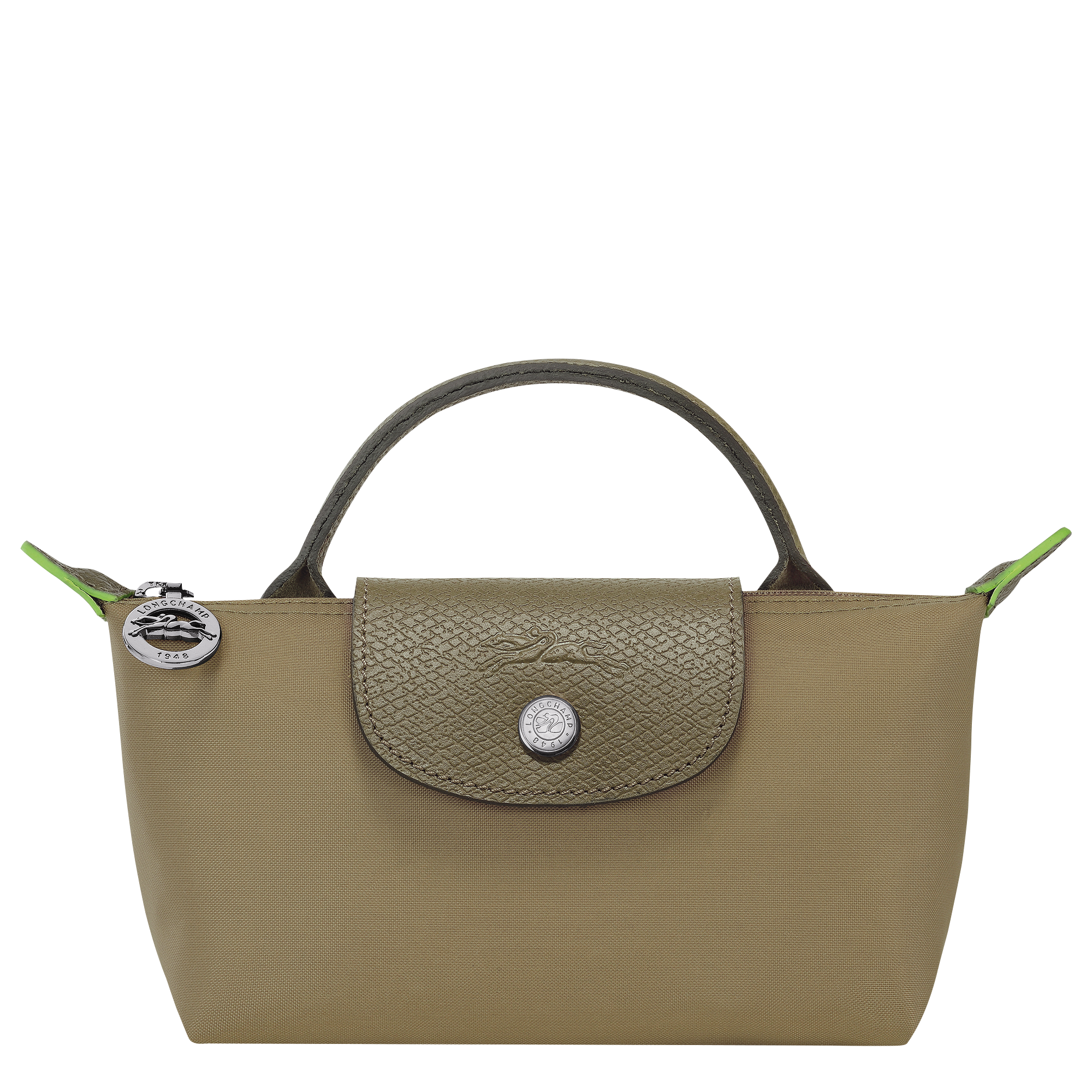 Le Pliage Green Pouch with handle Artichoke