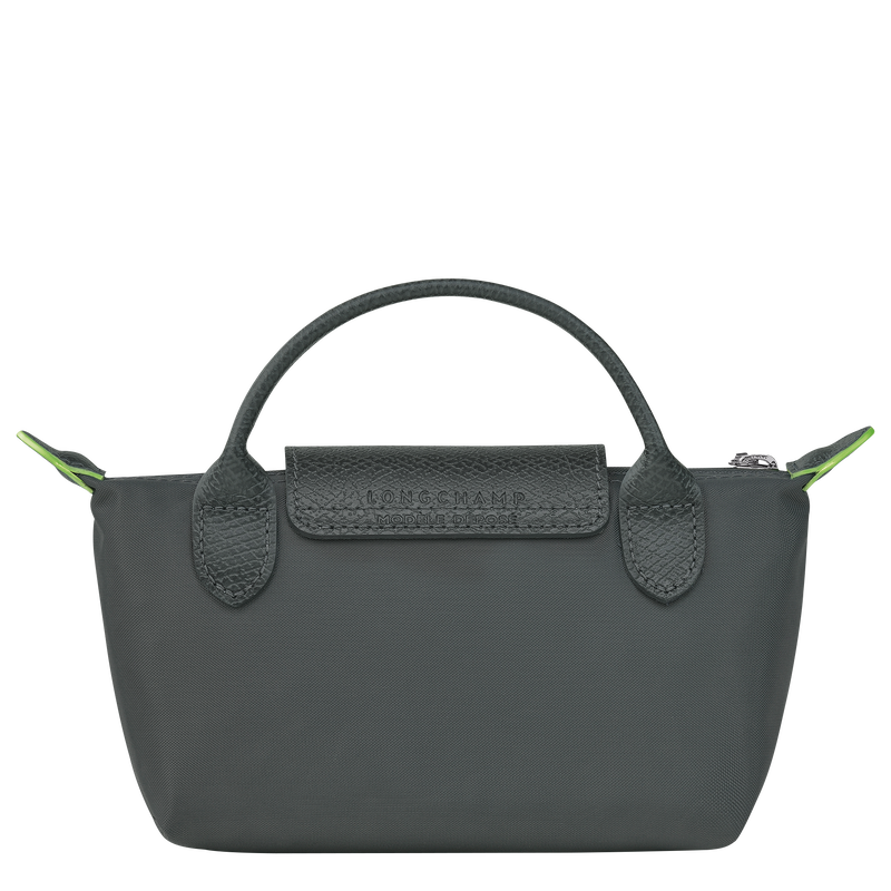 Le Pliage Green Pouch with handle Graphite - Image 4