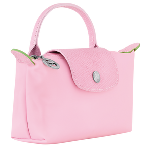 Le Pliage Green Pouch with handle Pink - Image 3