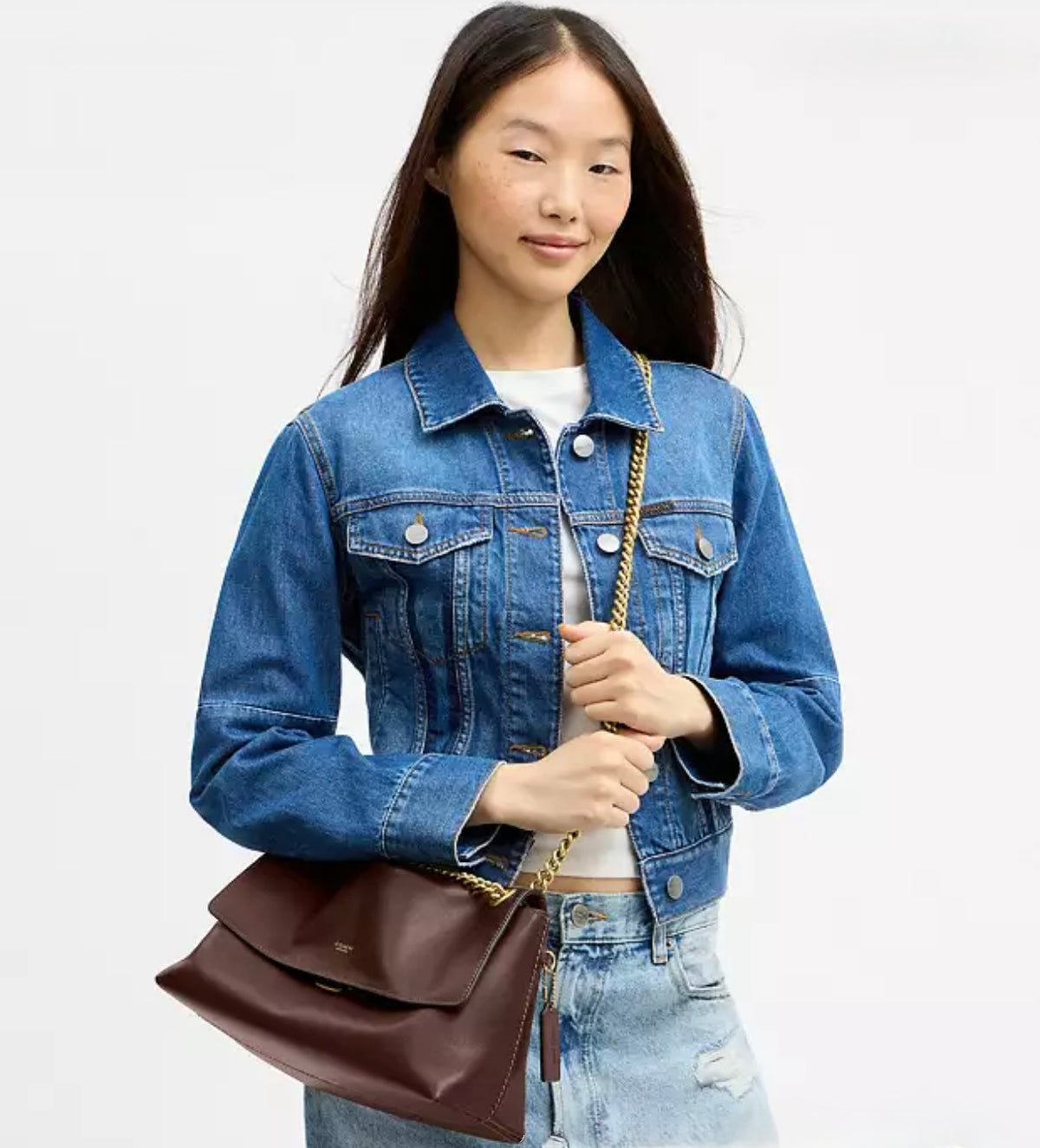 Coach Chelsea Shoulder Bag 30 with Chain in dark brown