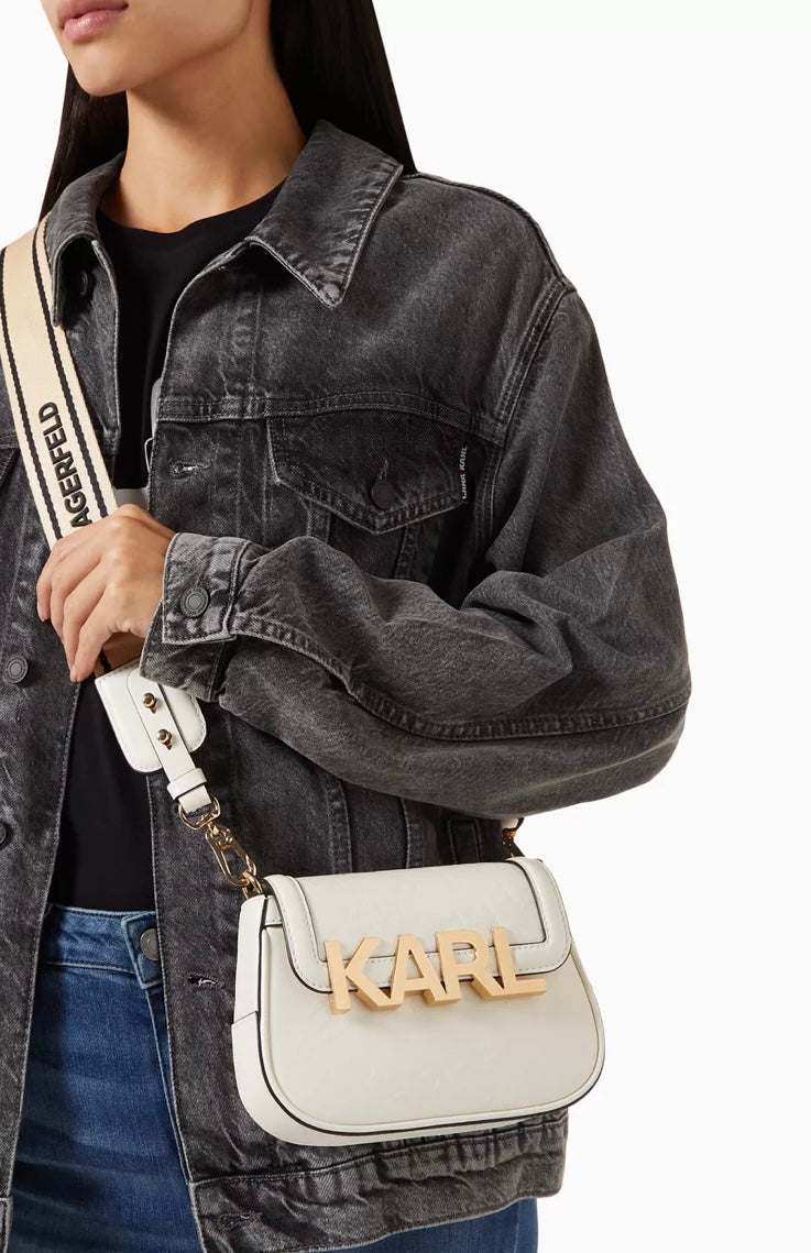 Karl Lagerfeld K/Letters Embossed Crossbody Bag