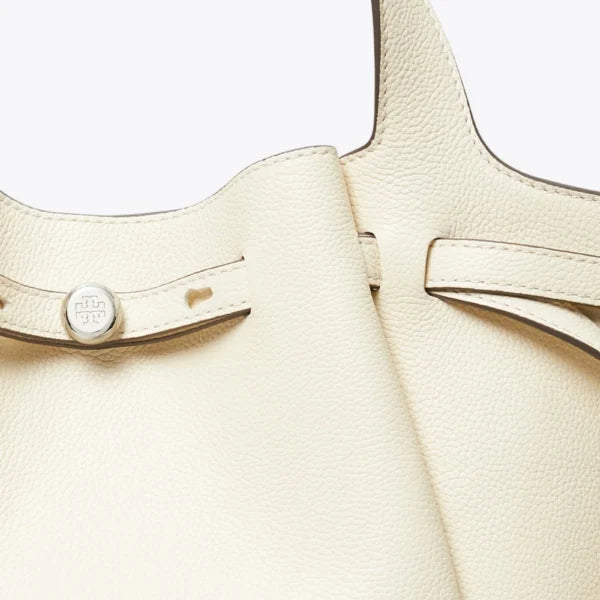 Tory Burch Small Romy Tote Light Cream - Image 4
