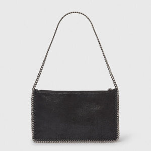 STELLA MCCARTNEY Falabella Pochette in Shaggy Deer Black Silver - Image 3