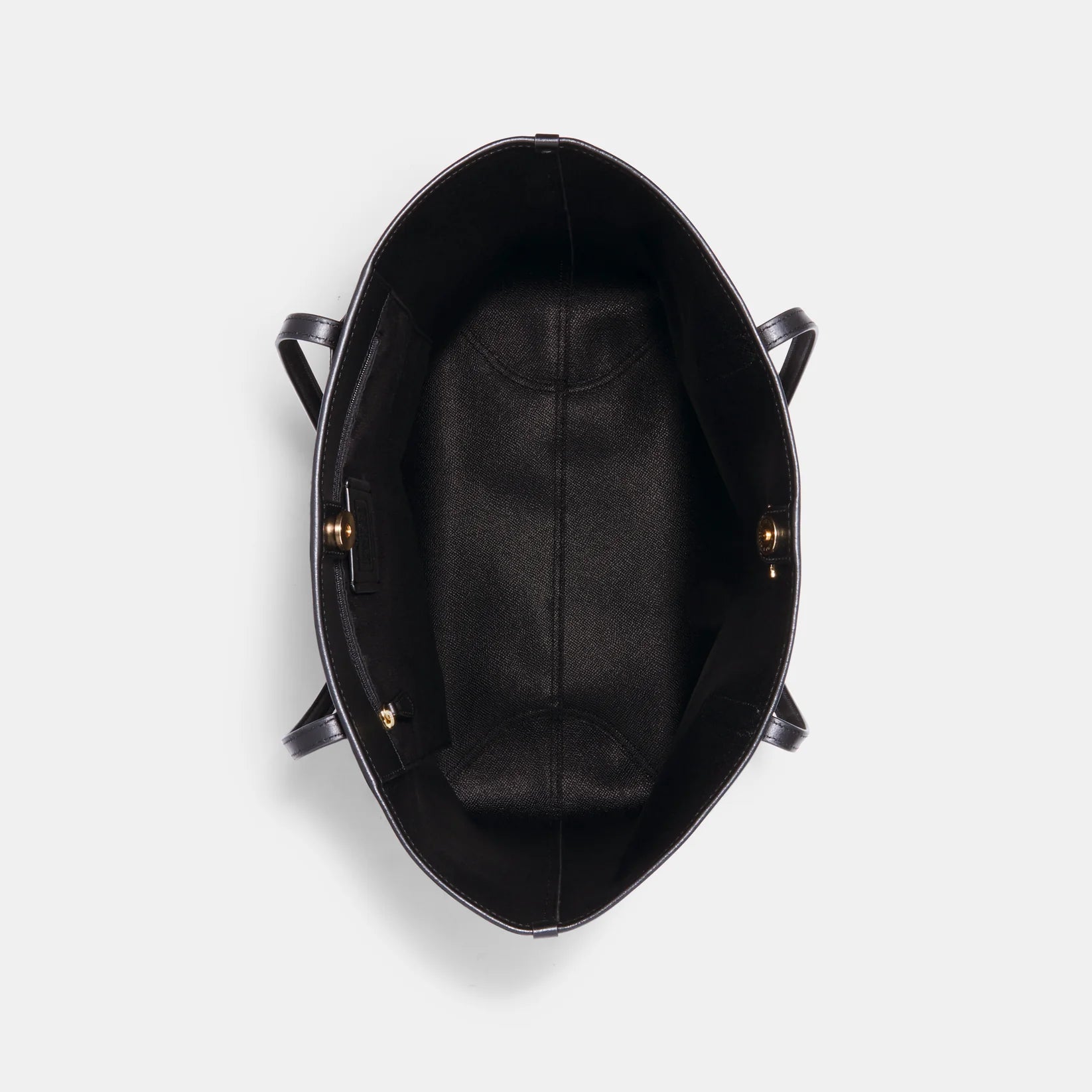 Coach City Tote Bag In Signature Canvas Brown Black - Image 3