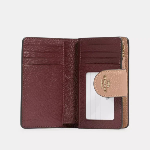 Coach Medium Corner Zip Wallet Gold/Taupe - Image 2