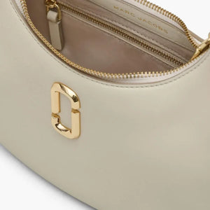MARC JACOBS The Curve Leather Shoulder Bag - CLOUD WHITE - Image 4