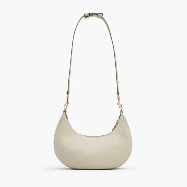 MARC JACOBS The Curve Leather Shoulder Bag - CLOUD WHITE - Image 2