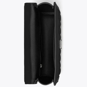 Tory Burch Fleming Convertible Shoulder Bag Polished-Grain Black - Image 4