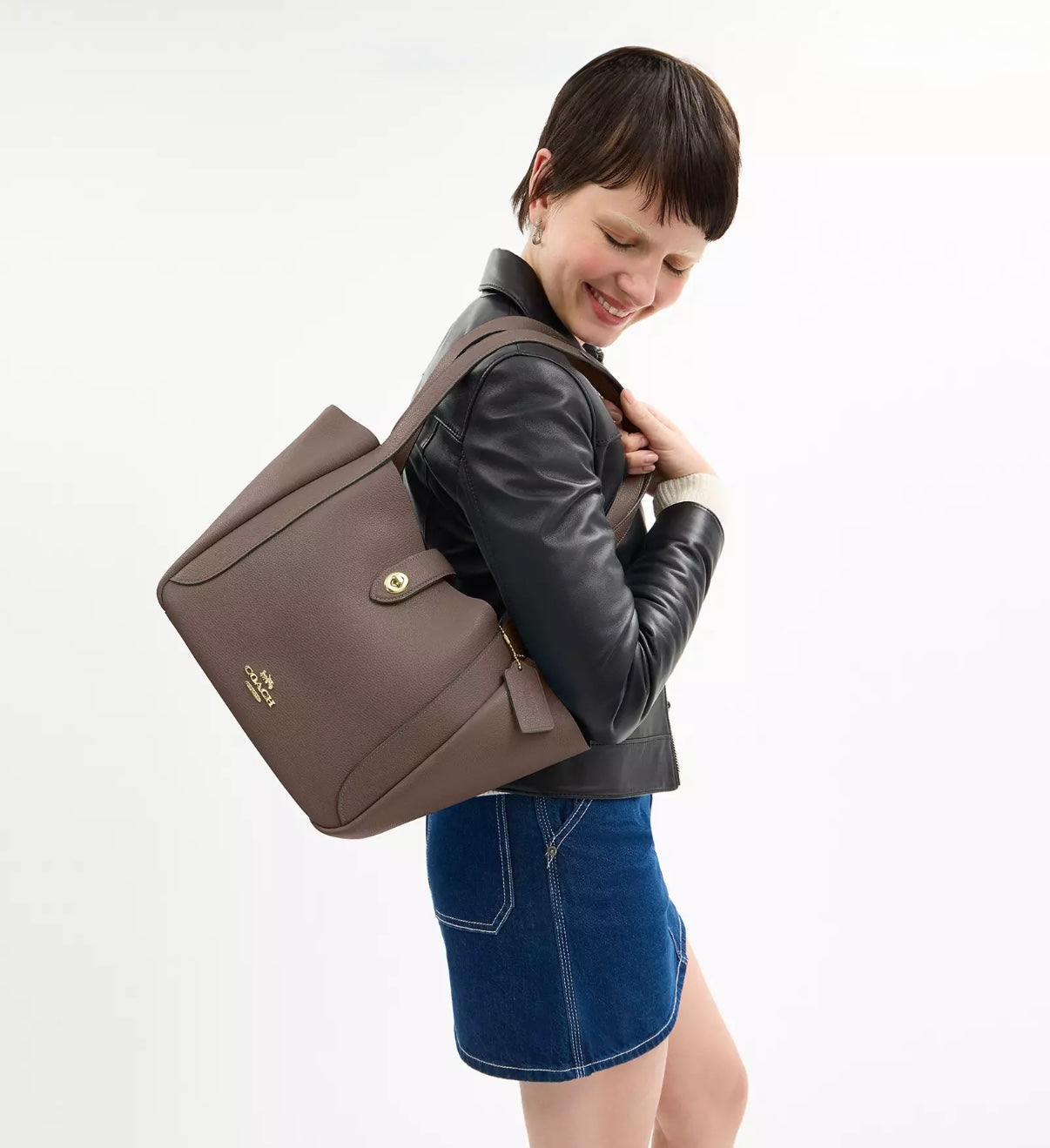 Coach Hadley Turnlock Tote Bag