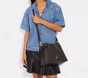 Coach Hanna Shoulder Bag In Signature Canvas