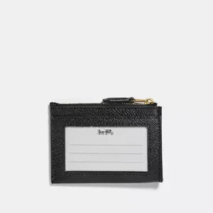 Coach Mini Skinny Id Case Crossgrain Leather/Gold/Black - Image 2