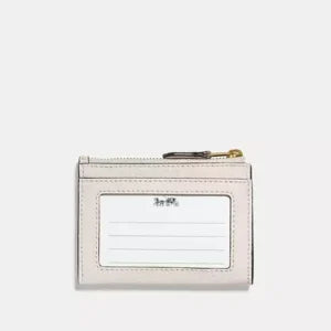 Coach Mini Skinny Id Case crossgrain leather/Gold/Chalk - Image 2