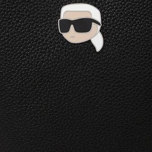 KARL LAGERFELD IKON PEBBLE BUCKET BAG Black - Image 3